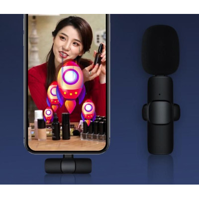 2v1 Lightning Lavalier Wireless Microphone (With Battery)