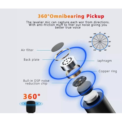 Lightning Lavalier Wireless Microphone (With Battery)