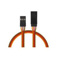 Lapos hosszabbító kábel JR csatlakozókkal, 900 mm hosszú, PVC szigeteléssel, vezető keresztmetszete 0,33mm2 / 22AWG.