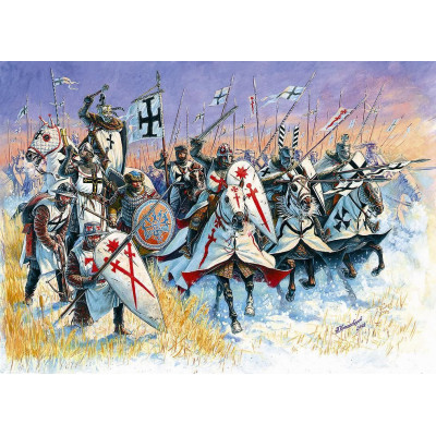Wargames (AoB) figurky 8016 - Livonian Knights XIII-XIV A. D. (1:72)