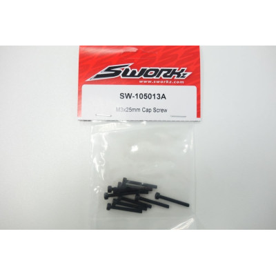 SWORKz válcový inbus M3x25mm, 8 ks.