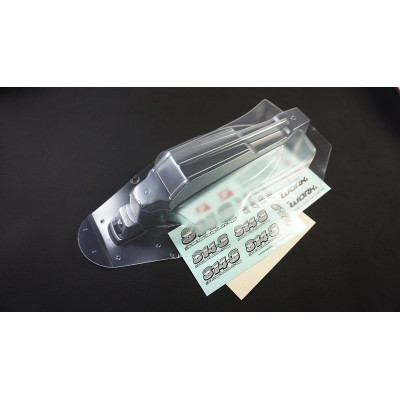 SWORKz Velocity 2.0 lexanová čirá karoserie včetně křídla a nálepek, lehká váha