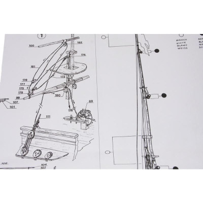 MAMOLI USS Constitution příčný řez 1:93