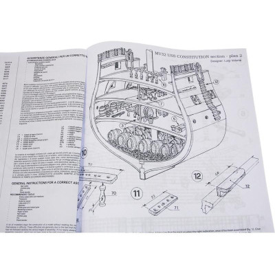 MAMOLI USS Constitution příčný řez 1:93