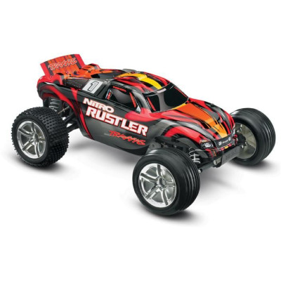 Traxxas Nitro Rustler 1:10 TQi RTR stříbrno-modrý