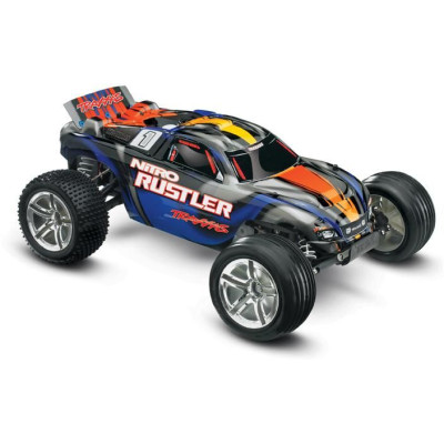 Traxxas Nitro Rustler 1:10 TQi RTR stříbrno-modrý