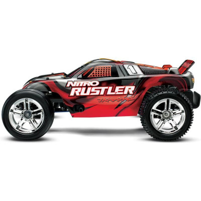 Traxxas Nitro Rustler 1:10 TQi RTR stříbrno-červený