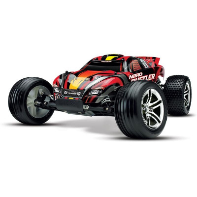Traxxas Nitro Rustler 1:10 TQi RTR stříbrno-červený