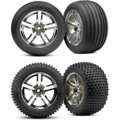 Traxxas Nitro Rustler 1:10 TQi RTR stříbrno-červený