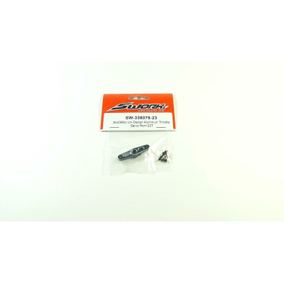 SWORKz Uni-Design 2-pojistná hlíníková černá servo dvouramená páka, 23 zubů, 1 ks.