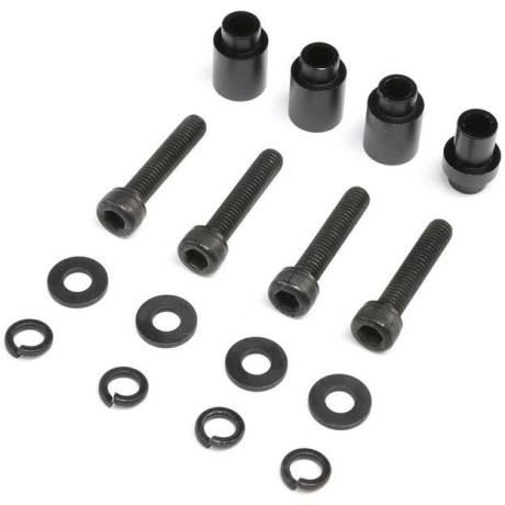 Losi vložka lože motoru, lože spojky, hliník, černá:DBXL 2.0