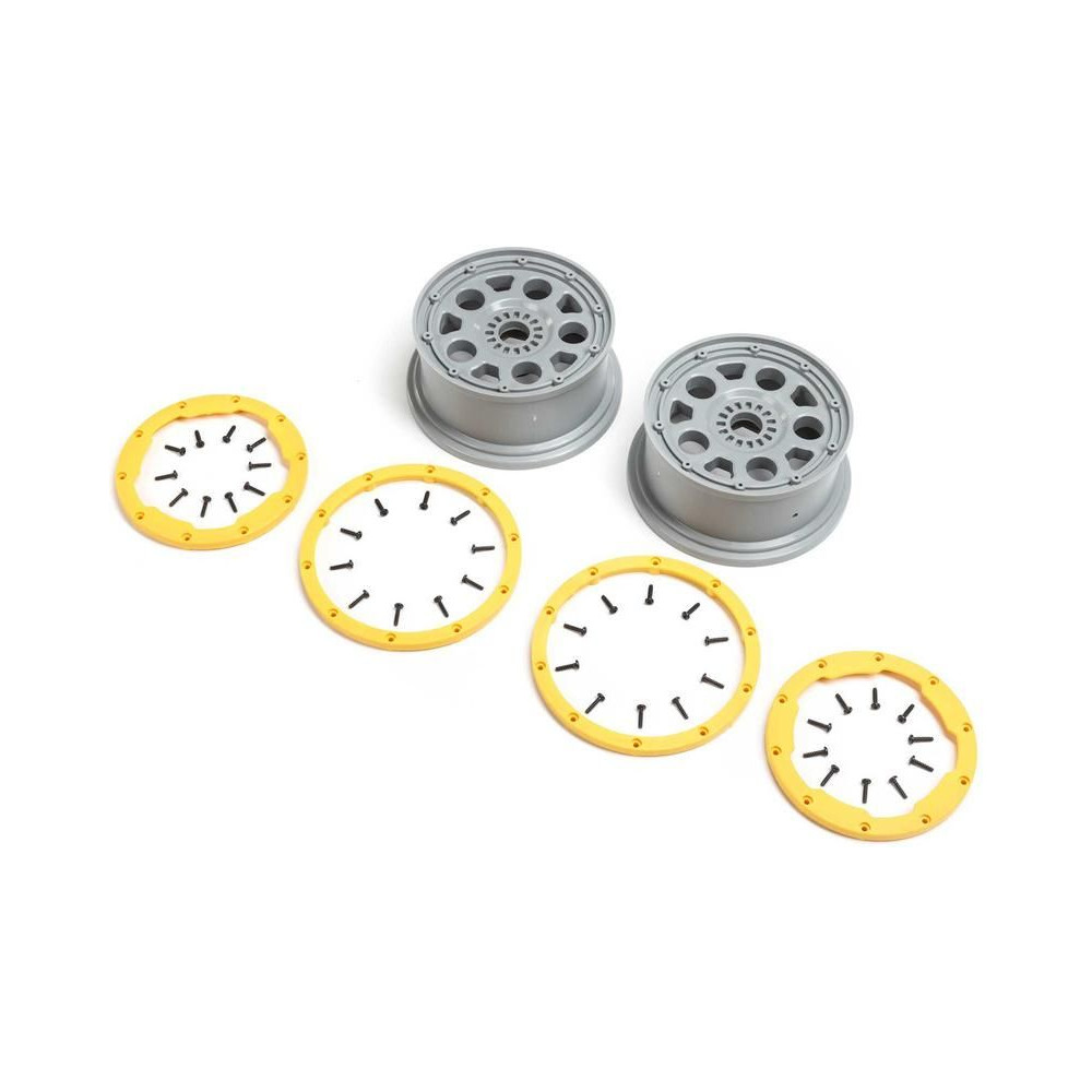 Losi disk stříbrný, žlutý beadlock (2): DBXL 2.0 Losi disk stříbrný, žlutý beadlock (2): DBXL 2.0