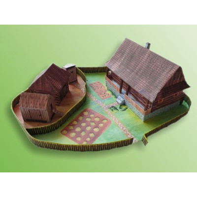 Valašská drevenica so zázemím 1:150