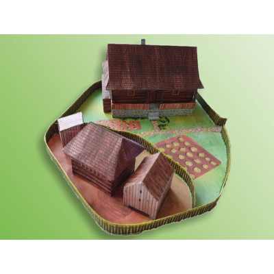 Valašská drevenica so zázemím 1:150