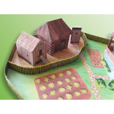 Valašská drevenica so zázemím 1:150