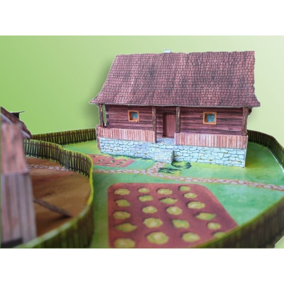 Valašská drevenica so zázemím 1:150