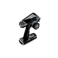 Futaba F-4G és T-FHSS telemetriával/T-FHSS SR/S-FHSS/Mini-Z csúcskategóriás tízcsatornás 2,4 GHz-es számítógépes kormánykerék RC-készlet telemetria nélkül versenyautókhoz és hajókhoz. HVGA érintőképernyő, 6 digi trim, 8 kapcsoló, 1 gomb/kapcsoló, memória 40 modellhez + SD kártya, funkciók és keverékek fejlett programozása autókhoz, lánctalpasokhoz, tankokhoz, motorcsónakokhoz. Választható 4 vezetési mód. R404SBS-E vevővel (szupergyors F-4G telemetriával elektromos autókhoz).