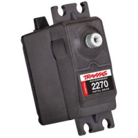 Standard méretű digitális szervó 1:10 RC autómodellekhez, Traxxas 2270, vízálló, műanyag test, nyomaték 16,9 kg.cm @ 6V és sebesség 0,175 s/60° @ 6V. 41x20x45mm, súlya 68g. 25T milliszekundum