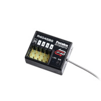 Tízcsatornás Futaba F-4G 2,4 GHz-es telemetria vevő RC autókhoz és hajókhoz. 4 csatornás kimenet szervókhoz, 5-10 csatorna S.BUS2-n. S.BUS2 port a telemetria érzékelőkhöz. Tápellátás 3,7-7,4 V, méretek 25,5x20,7x10,6 mm, súly 5,7 g.