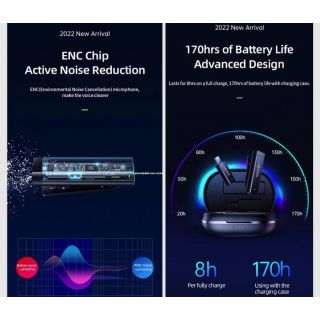 Bezdrátový klopový mikrofon 2,4G Dual-MIC ENC s redukcí šumu (univerzální s Aku)