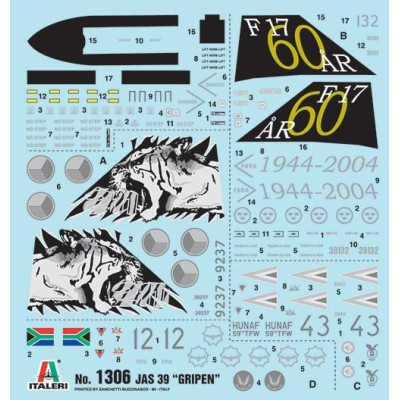Model Kit letadlo 1306 - JAS 39 GRIPEN (1:72)