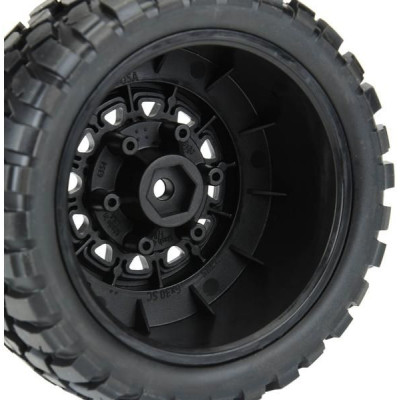 Pro-Line kolo 2.2/3.0", pneu BFG KR2 M2 SC, disk Raid H12 černý (2)