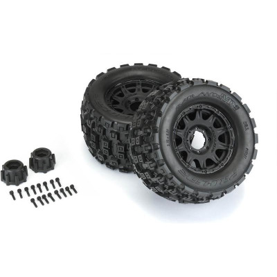 Pro-Line kolo 3.8", pneu Badlands MX38, disk Raid H17 černý (2)
