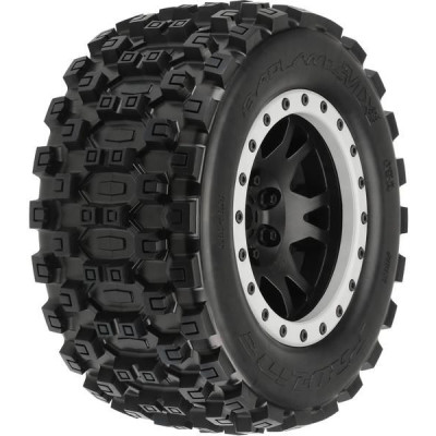 Pro-Line kolo 4.3", pneu Badlands MX43 Pro-Loc, disk Impulse H24mm černo-šedý (2) (X-Maxx)