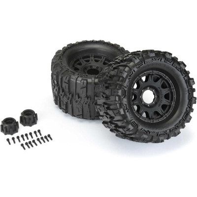 Pro-Line kolo 3.8", pneu Trencher HP Belted, disk Raid H17 černý (2)