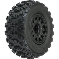 Teljes Pro-Line kerekek RC 1:10-es autómodellekhez. Méret ⌀112x46 mm. Raid tárcsa fekete színű. Gumiabroncsok Badlands MX M2 2.2"/3.0" SC, keverék keménysége M2 (közepes). Zárt cellás betét. A hordozó 12 mm-es hatszögletű (cserélhető adapter).