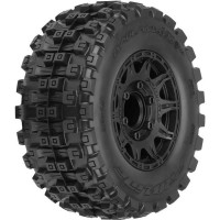 Teljes Pro-Line kerekek RC 1:10-es autómodellekhez. Méret ⌀128x54 mm. Raid tárcsa fekete színű. Gumiabroncsok Badlands MX28 BELTED 2.8" MT, keverék keménysége M2 (közepes). A hordozó 12 mm-es hatszögletű.