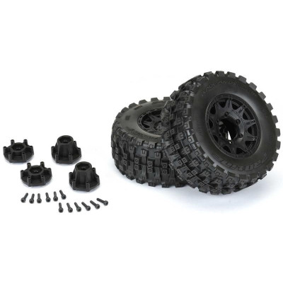 Pro-Line kolo 2.8", pneu Badlands MX28 Belted, disk Raid H12 černý (2)