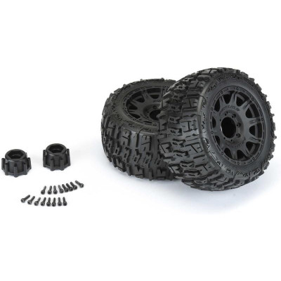 Pro-Line kolo 3.8", pneu Trencher LP, disk Raid H17 černý (2)