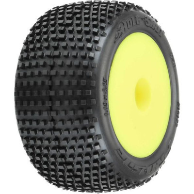 Pro-Line kolo 1:18, pneu Hole Shot, disk H8 žlutý (2) (Losi Mini-T)