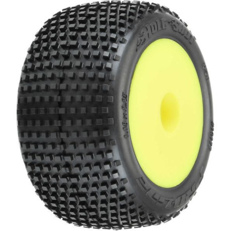 Pro-Line kolo 1:18, pneu Hole Shot, disk H8 žlutý (2) (Losi Mini-T)