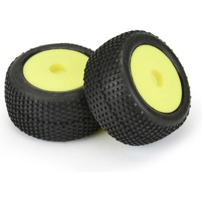 Pro-Line kolo 1:18, pneu Hole Shot, disk H8 žlutý (2) (Losi Mini-T)