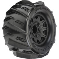 Teljes Pro-Line kerekek RC 1:10-es autómodellekhez. Méret ⌀135x68 mm. Raid tárcsa fekete színű. Dumont 2,8" MT lapátos gumiabroncsok, Z3 (közepes) keménységű keverékkel. A hordozó hatszögletű 12 mm-es.