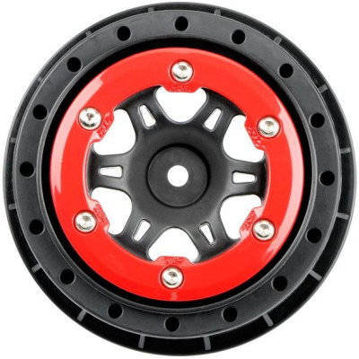 Pro-Line disk 2.2/3.0" Split Six přední H12 červeno-černý (2)