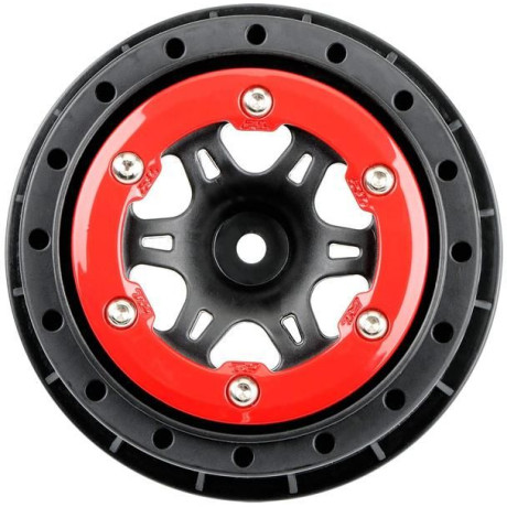 Pro-Line disk 2.2/3.0" Split Six zadní H12 červeno-černý (2)