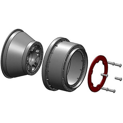 Pro-Line disk 2.2/3.0" Split Six zadní H12 červeno-černý (2)