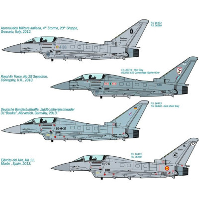 Model Kit letadlo 1340 - EF 2000 TYPHOON with seater (1:72)