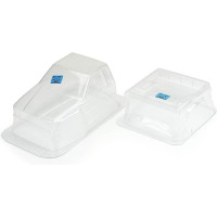 Pro-Line karosszéria tiszta 1985 Toyota HiLux SR5, 1:10 méretarányú lánctalpas RC modellekhez, tengelytáv 312mm, hossz 470mm, szélesség 203mm. Tartós lexánból készült. 