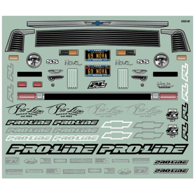 Pro-Line karosérie 1:10 Chevrolet Nova 1969 čirá (Drag Car)