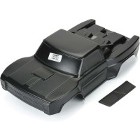 Pro-Line karosszéria fekete Ford F-100 Heatwave, 1:10 méretarányú RC modellekhez, rövidpályás autókhoz, tengelytáv 325mm, hossz 528mm, szélesség 295mm. Tartós lexánból készült. 