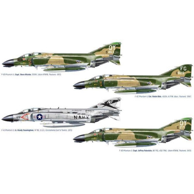 Model Kit letadlo 1373 - F-4 C/D/J PHANTOM II ACES USAF-US Navy Vietnam ACES (1:72)