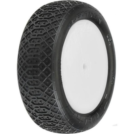 Pro-Line kolo 2.2", pneu Electron MC 2WD Buggy, disk Velocity H12 bílý - přední (2)