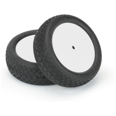 Pro-Line kolo 2.2", pneu Electron MC 2WD Buggy, disk Velocity H12 bílý - přední (2)