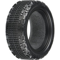 Gumiabroncsok Pro-Line Prism 2.0 4WD 2.2" Carpet Buggy - elöl, 1:10-es RC modellautókhoz. Méretek: ø78x31 mm. Z4 keverék (puha szőnyeg). Open Cell betét. 