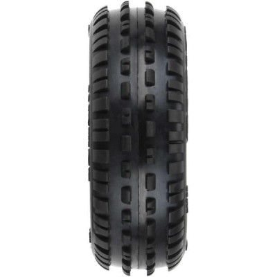 Pro-Line kolo 1:18, pneu Wedge Carpet přední, disk H8 žlutý (2) (Losi Mini-B)