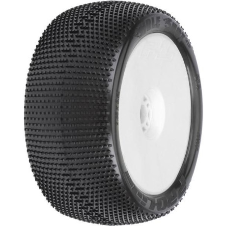 Pro-Line kolo 4.0", pneu Hole Shot S3, disk Zero Offset H17 bílý (2)